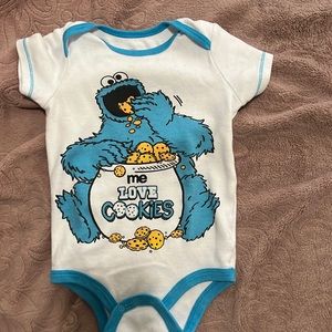 Cookie Monster baby bodysuit